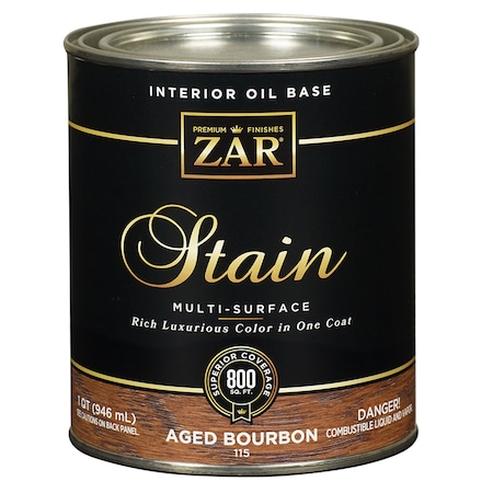 Zar 1 Qt Aged Bourbon Interior Oil-Based Wood Stain 11512